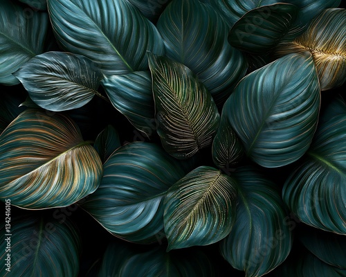 Wallpaper Mural Lush Tropical Leaf Pattern. Torontodigital.ca