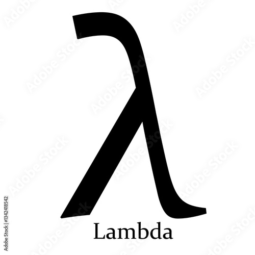 Greek alphabet symbol Lambda on a Transparent Background