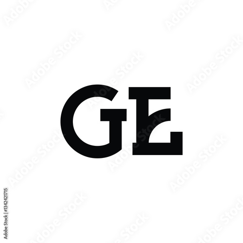 Free Download GE monogram logo design letter text name symbol monochrome logotype alphabet character simple logo - GFXLoad