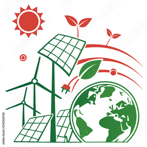 Green Technology and Clean Energy Vector for Future Innovation
