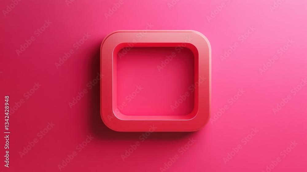 Abstract Pink Square Frame 3D Render Geometric Shape Modern Design Minimalist Background Abstract Pink Square Frame 3D Render Geometric Shape Modern Design Minimalist Background