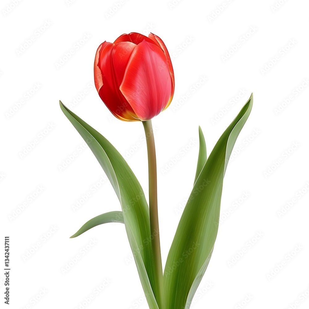Tulip Flower isolated on white background.close up. Tulip Flower isolated on white background.close up.