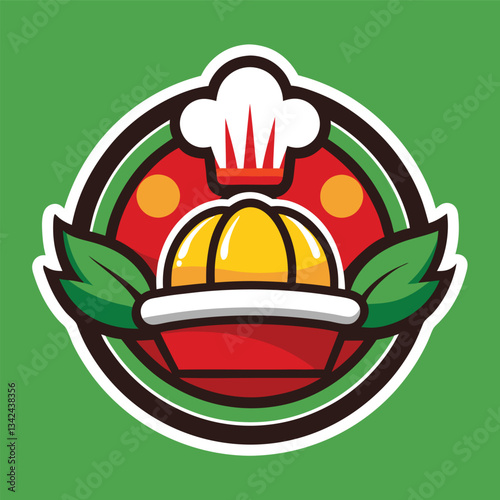 Solid Color Food Icon Illustration with Cartoonish Design for Business and Online Projects