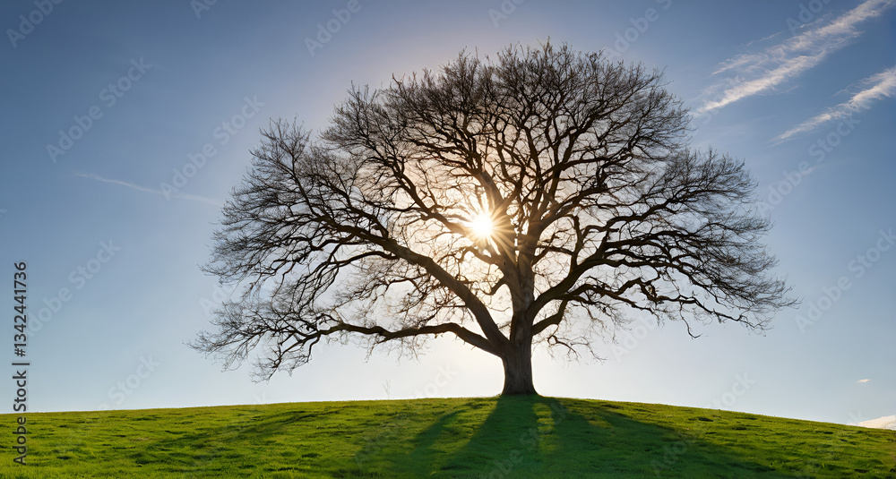 Obraz premium lonely tree on the field