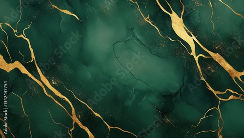 Rich emerald green marble background