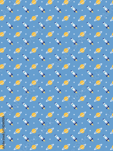 Space seamless pattern