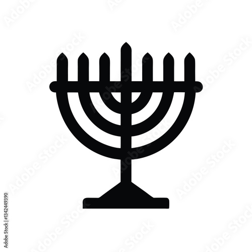 menorah with candles vector illustration