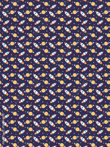 Space seamless pattern