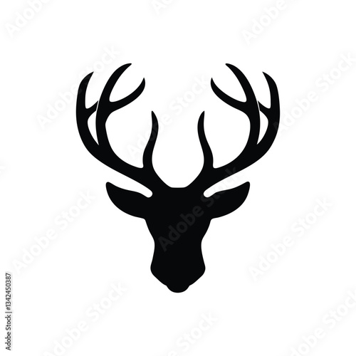 deer head silhouette vector illustration