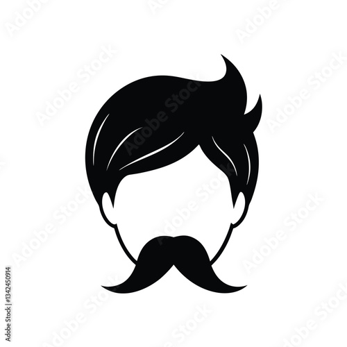 head and muse  vector illustration
