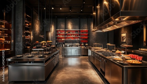 Sleek Modern Hotel Restaurant Buffet