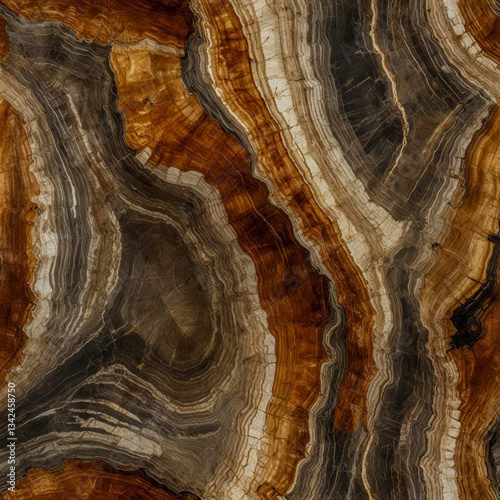 a deeply grooved, ancient petrified wood texture with a fossilized appearance. The surface should have a mix of stone-like rigidity and wood grain patterns