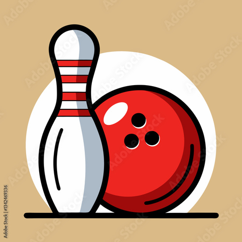 bowling ball and pins