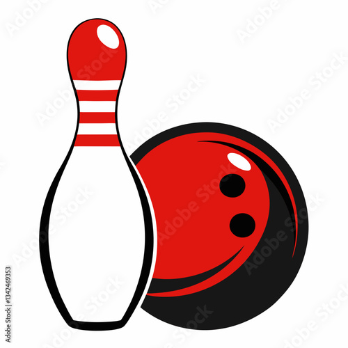 bowling ball and pins