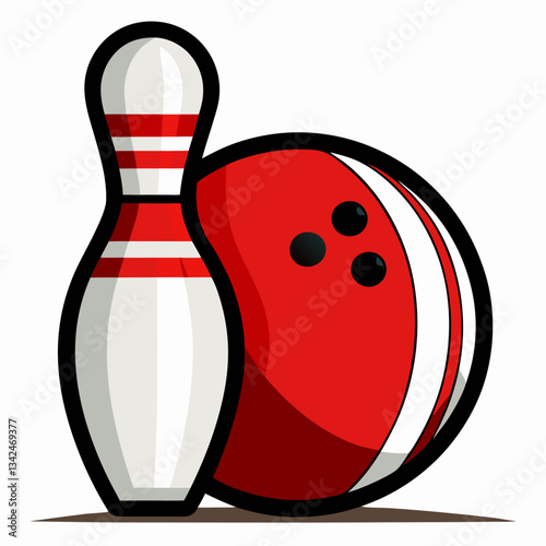 bowling ball and pins