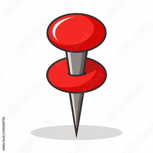 red push pin