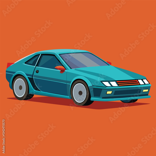 Modern Car Logo Design on a Solid Colored Background