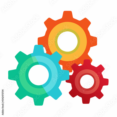 colorful gear wheels