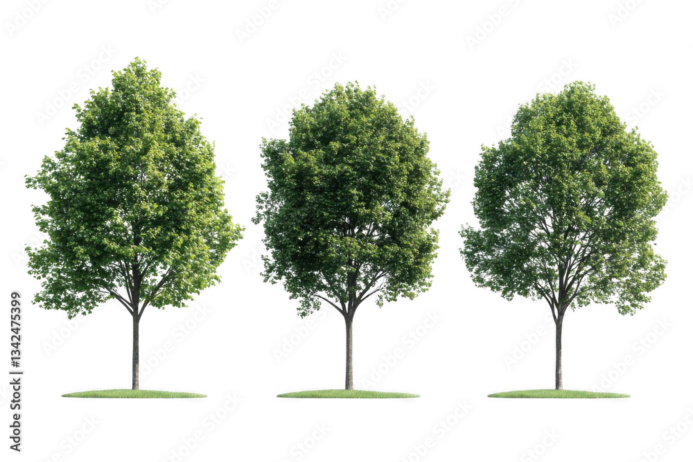 Obraz premium Three Trees on Black.