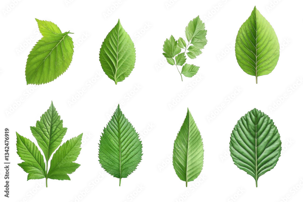 Green Leaves Collection Nature Botany Illustration. Green Leaves Collection Nature Botany Illustration.