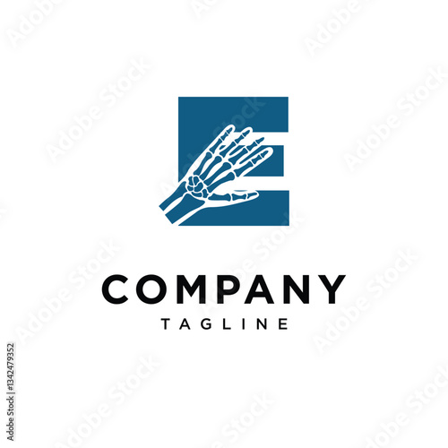Letter E Wrist Surgery Logo Icon