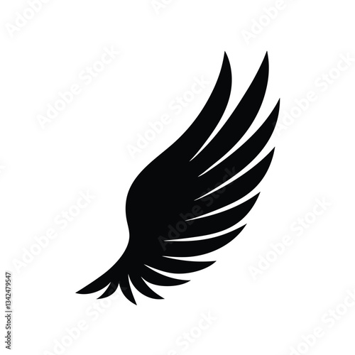 wings silhouette vector illustration