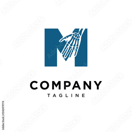Letter M Wrist Surgery Logo Icon