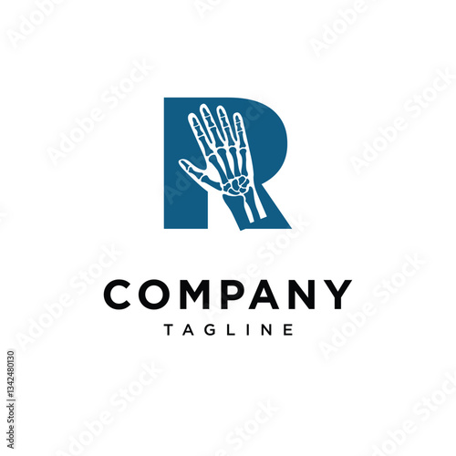 Letter R Wrist Surgery Logo Icon