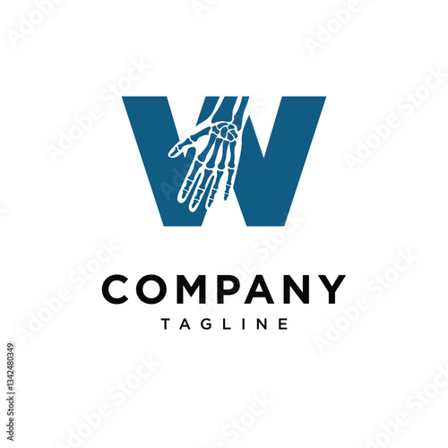 Letter W Wrist Surgery Logo Icon