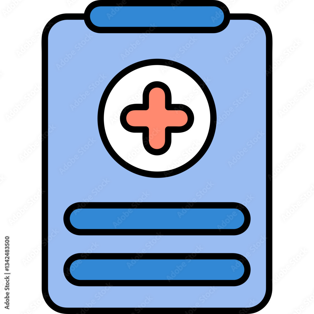 Fototapeta premium Medical - black line - icon - illustration