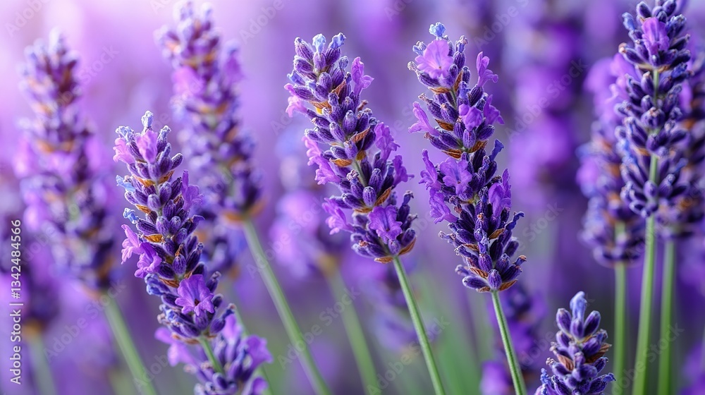 Close-up of vibrant purple lavender blossoms Close-up of vibrant purple lavender blossoms