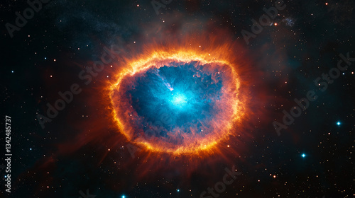 Beautiful Cosmic Nebula – Stunning Space Background, Deep Space Photography, Colorful Galactic Clouds, Mesmerizing Celestial Scene.
