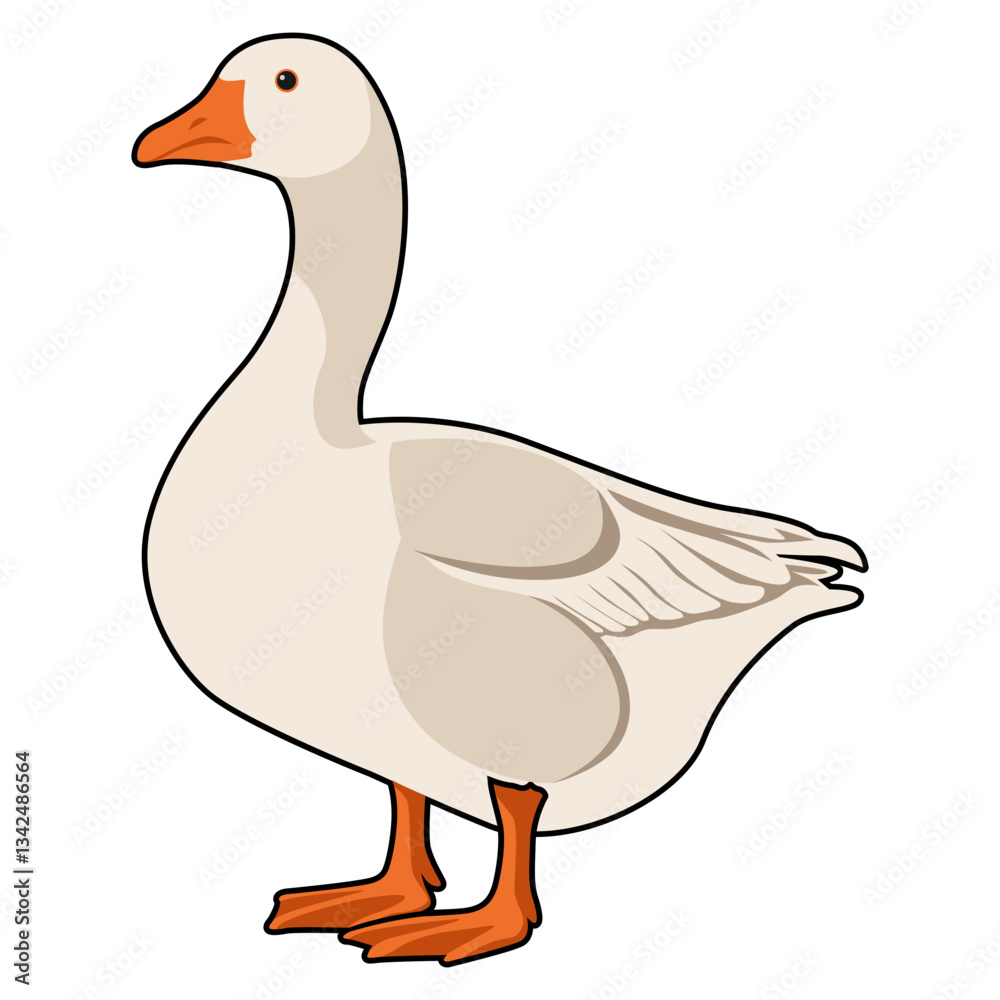 Obraz premium beautiful standing white duck