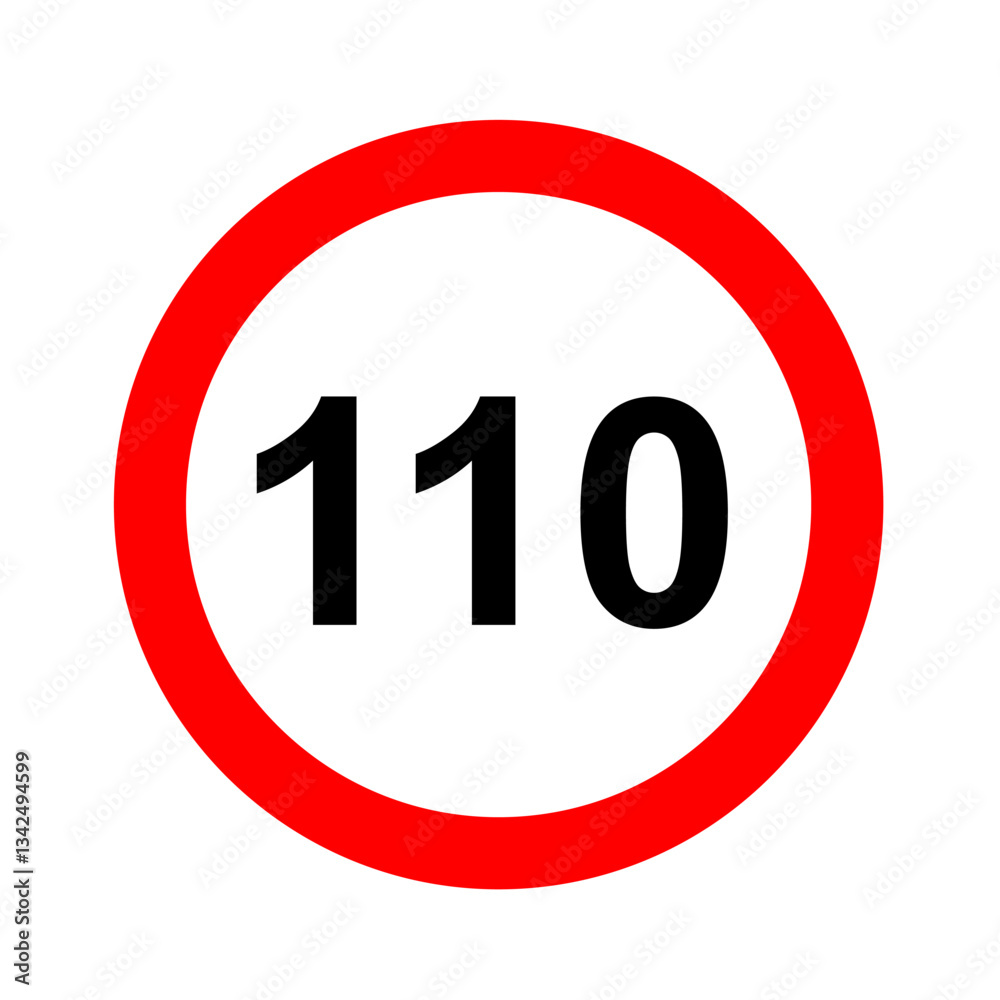 Road speed limit 110 Road speed limit 110