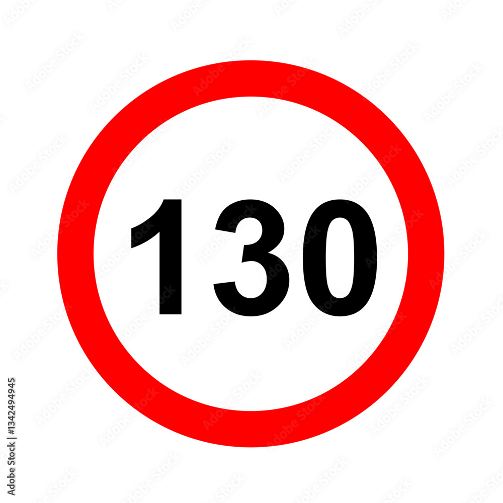 Road speed limit 130 Road speed limit 130