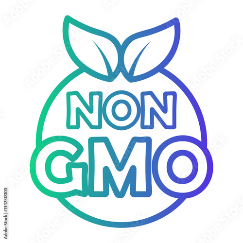 no gmo Line Gradient Icon