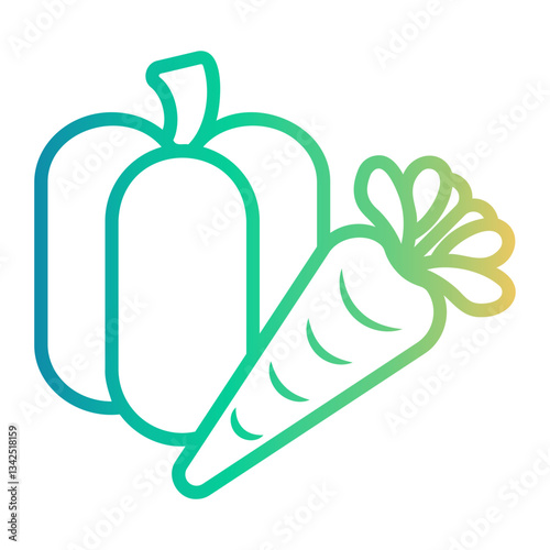 vegetable Line Gradient Icon