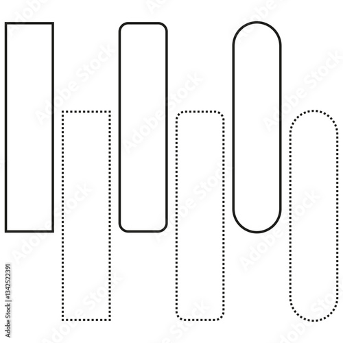 Bar chart icon. Abstract data visualization. Line graph elements. Simple analytic symbol.