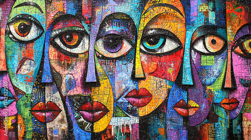 Colorful Urban Street Art: Bold, Bright Graffiti Mural Paintings