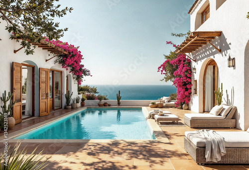 Tipica casa Ibicenca. Casa mediterránea.