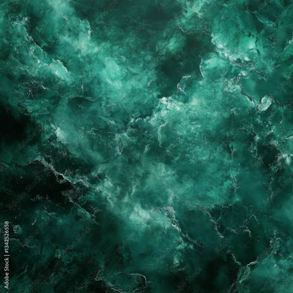 Fototapeta premium Vibrant green marble texture with organic patterns and veins