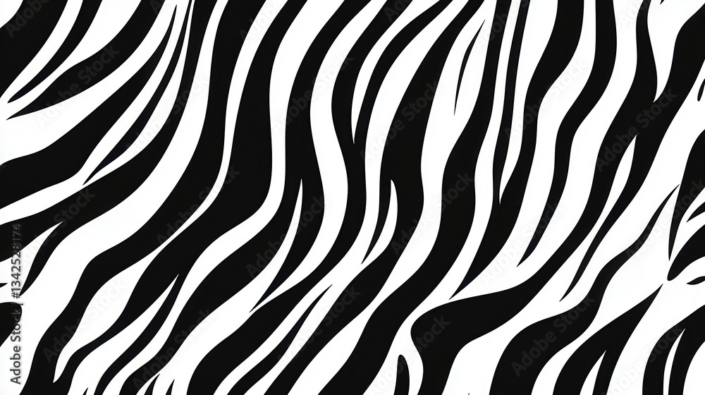 Seamless zebra skin or tiger fur stripe pattern. Tileable monochrome bold black and white African safari wildlife background texture. Abstract trendy boho chic fashion animal print camouflage motif. Seamless zebra skin or tiger fur stripe pattern. Tileable monochrome bold black and white African safari wildlife background texture. Abstract trendy boho chic fashion animal print camouflage motif.