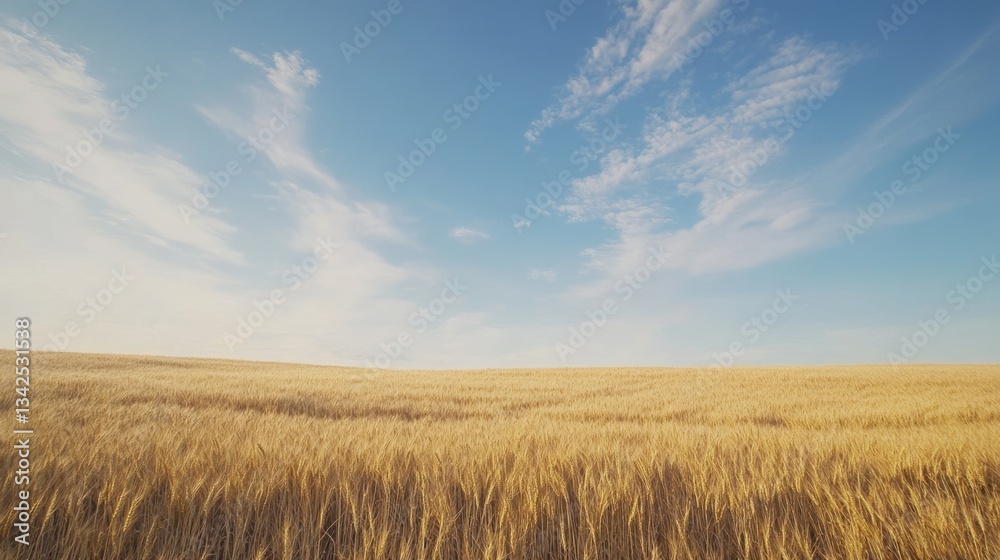 field of ripe wheat against the blue sky - ai field of ripe wheat against the blue sky - ai