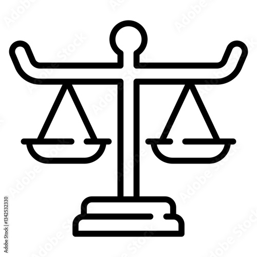 Law Balance Line Icon