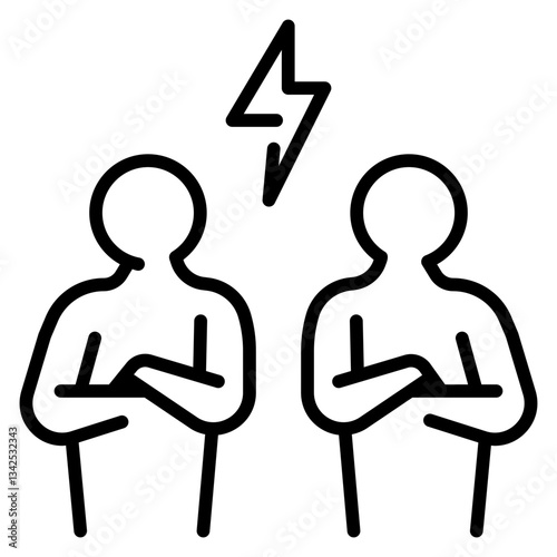 Conflict Resolution Line Icon