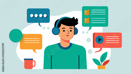 A listening comprehension exercise where individuals must recall spoken instructions and complete a series of tasks.. Vector illustration