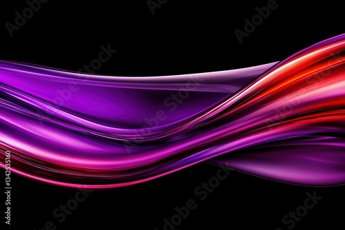 Abstract blue and purple liquid wavy shapes futuristic banner. Glowing retro waves background