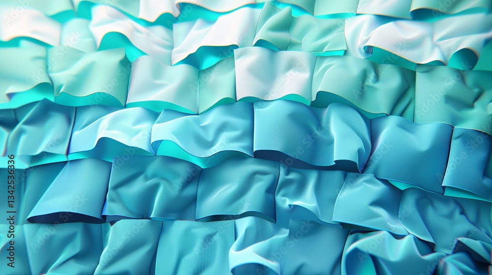 Obraz premium Abstract Teal Fabric Texture