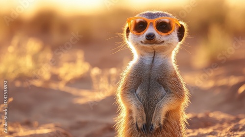 Wallpaper Mural Meerkat in Sunglasses Smiling Torontodigital.ca