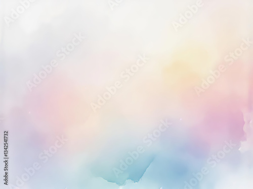 Soft watercolor texture background in light blue, orange, and yellow hues, featuring a natural blending effect for artistic appeal.